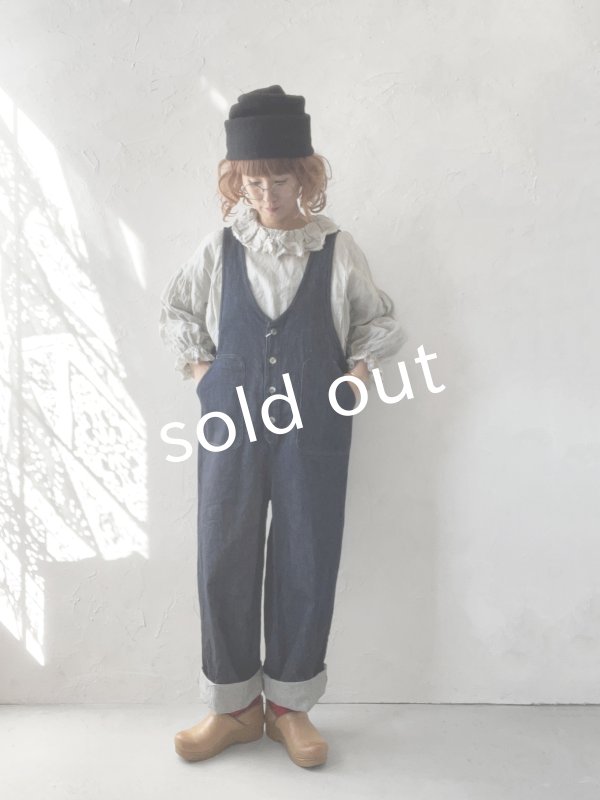 画像15: MARCHE' DE SOEUR/ラッフル襟のパフ袖プルオーバー・ホワイトグレー (15)