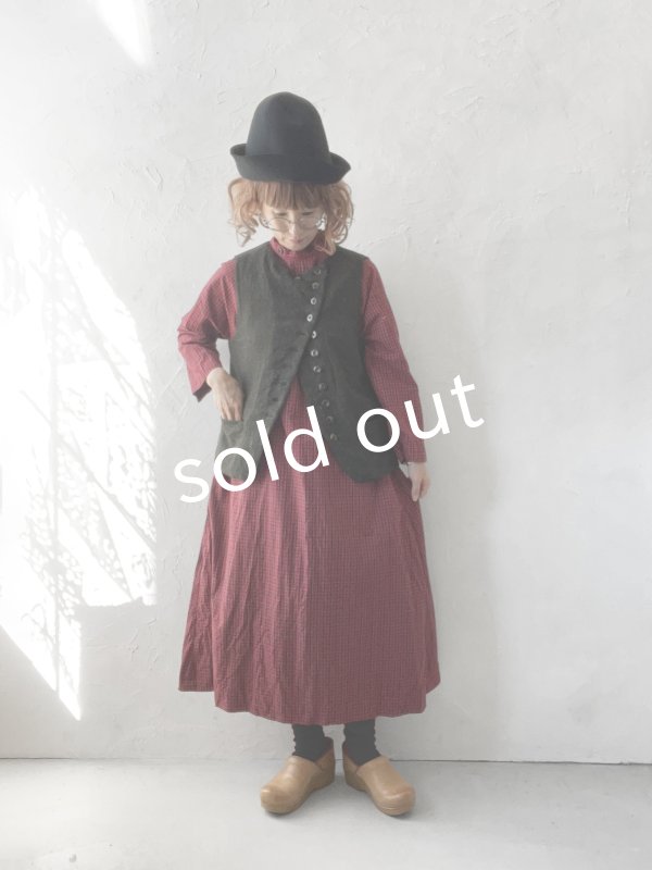 画像20: Reliure／ワンピース・red check (20)