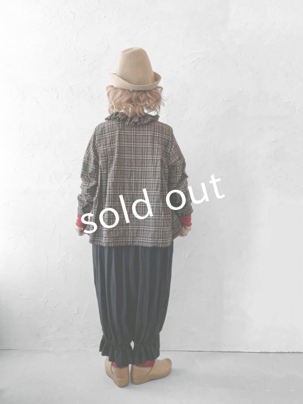 画像17: MARCHE' DE SOEUR/フローフリルブラウス・レッドブラウンチェック (17)