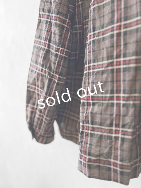 画像10: MARCHE' DE SOEUR/フローフリルブラウス・レッドブラウンチェック (10)