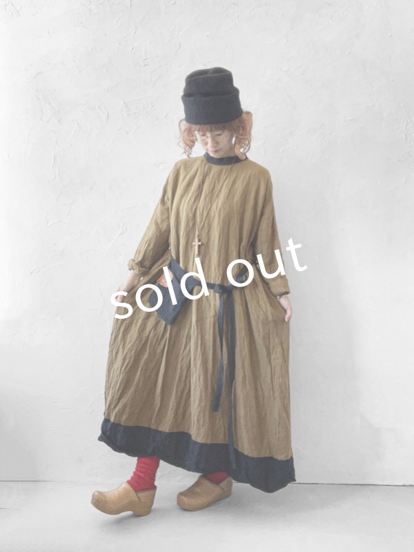 画像13: MARCHE' DE SOEUR/種蒔のワンピース・マスタードブラウン (13)