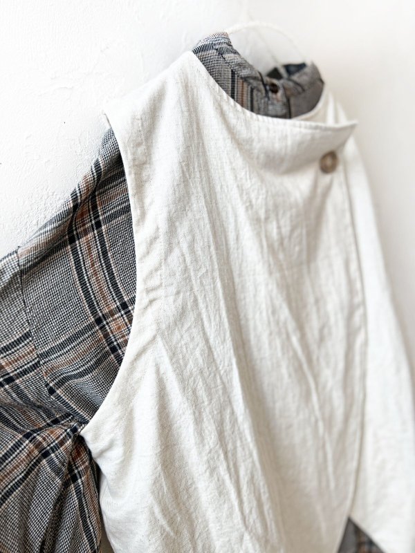 画像3: sloe/2wayラウンドベスト・ナチュラル (3)