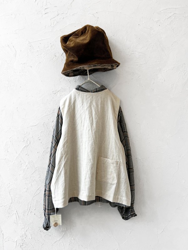 画像5: sloe/2wayラウンドベスト・ナチュラル (5)