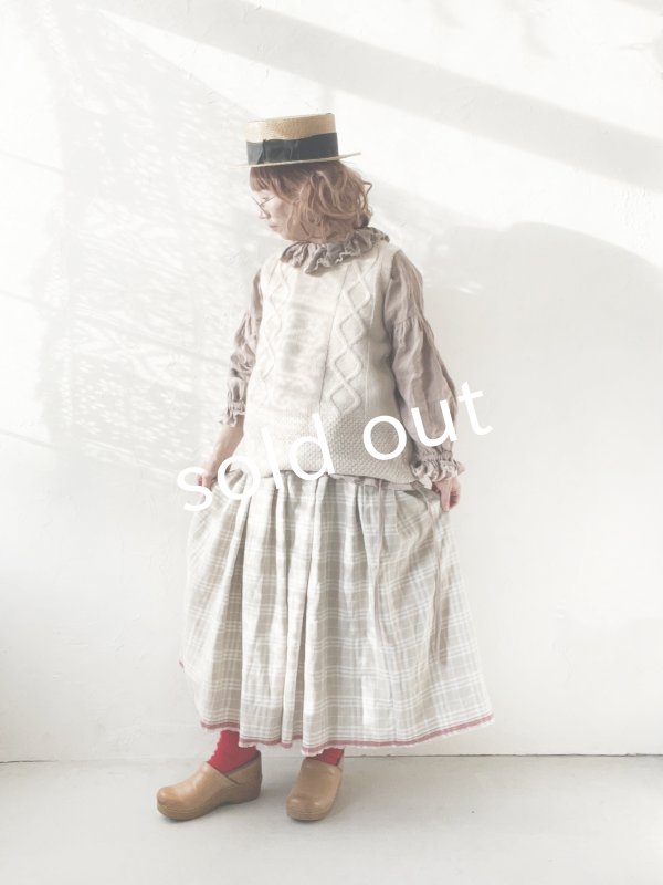 画像10: SO／後ろボタンニットベスト・ブラウン (10)