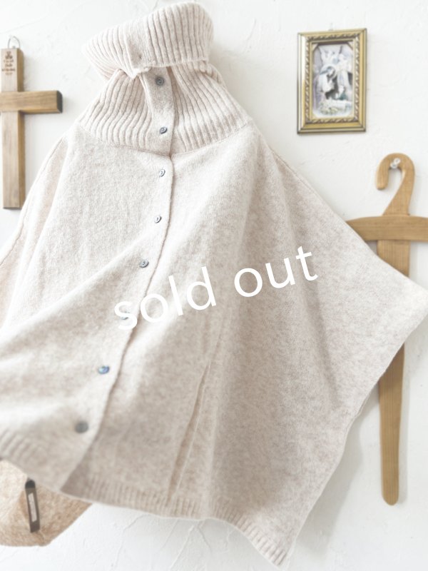 画像11: 08mab/もちもちニットポンチョ・チャコール (11)