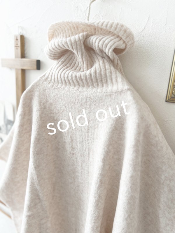 画像12: 08mab/もちもちニットポンチョ・チャコール (12)