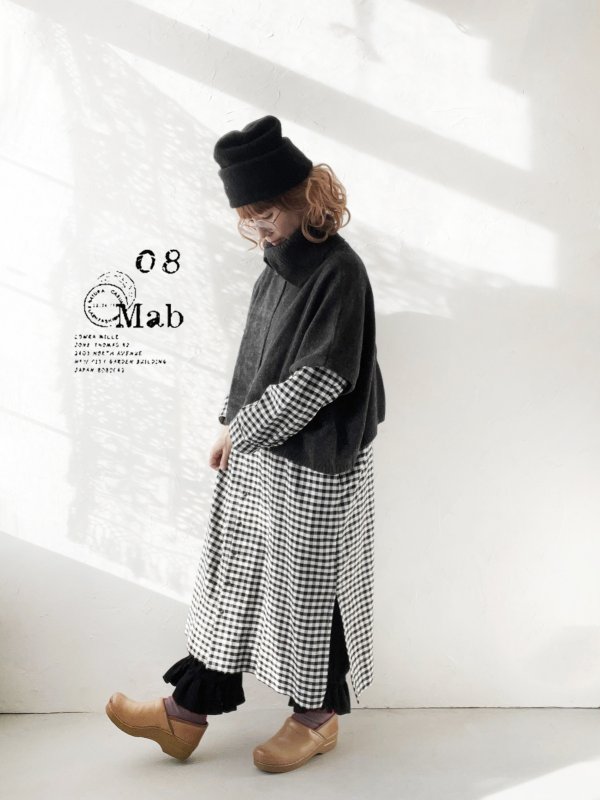 画像10: 08mab/もちもちニットポンチョ・アイボリー (10)