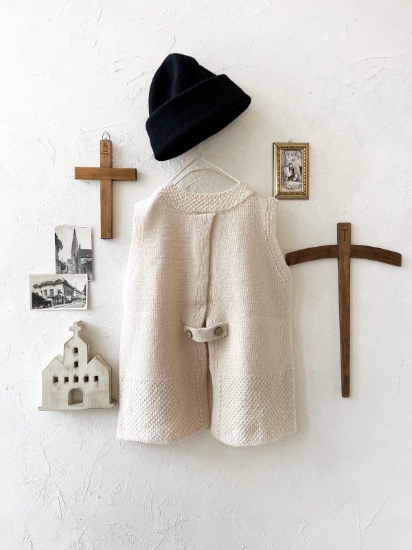 画像7: SO／後ろボタンニットベスト・オートミール (7)