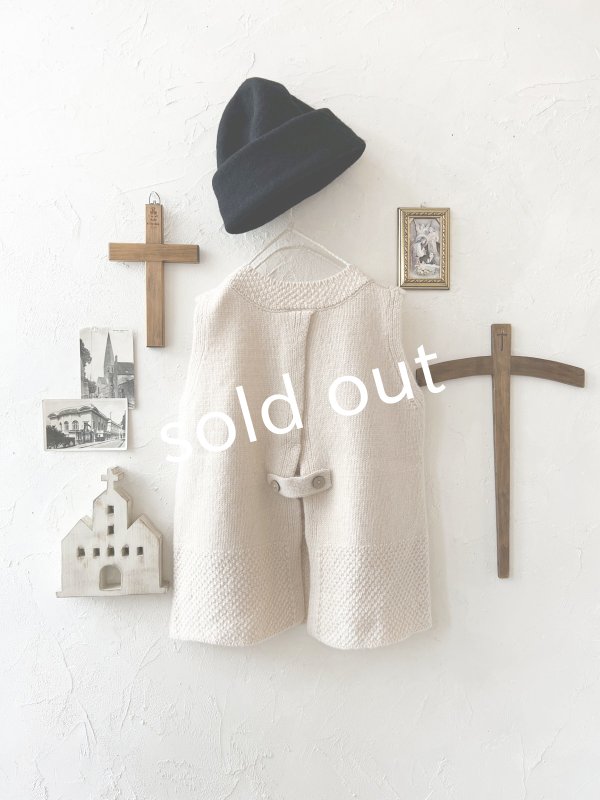 画像8: SO／後ろボタンニットベスト・オートミール (8)