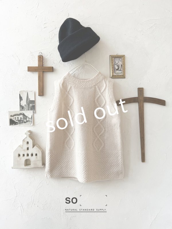 画像3: SO／後ろボタンニットベスト・オートミール (3)