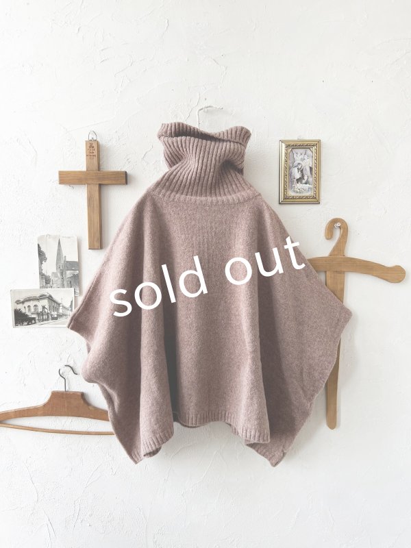 画像4: 08mab/もちもちニットポンチョ・モカ (4)