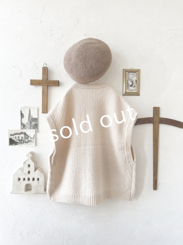 画像9: SO／アラン柄ワイドベスト・オートミール (9)