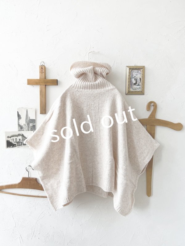画像8: 08mab/もちもちニットポンチョ・アイボリー (8)