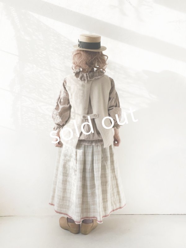 画像12: SO／後ろボタンニットベスト・ブラウン (12)