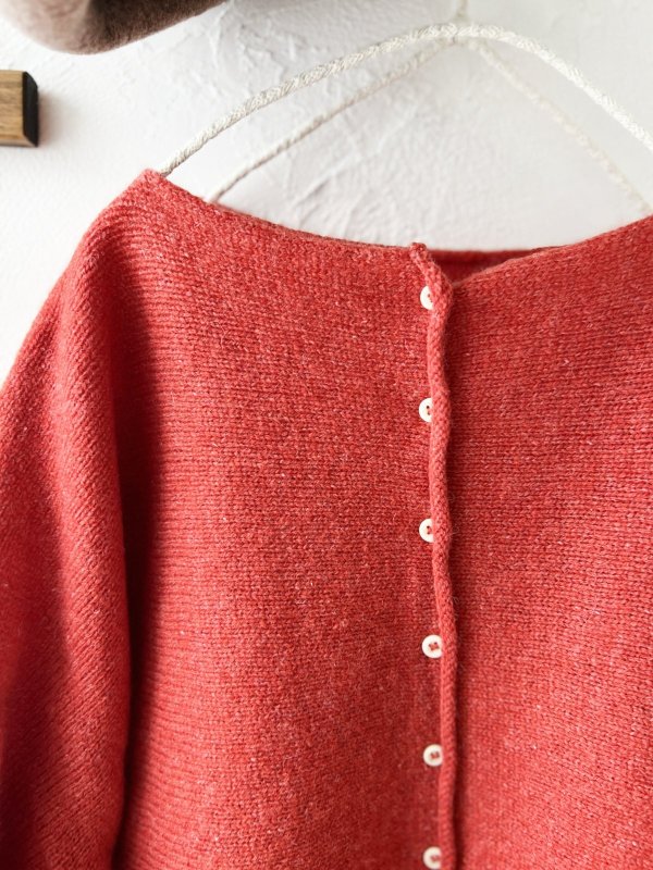 画像2: SO／2wayニットカーディガン・ブラッドレッド (2)