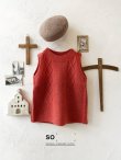 画像1: SO／後ろボタンニットベスト・ブラッドレッド (1)