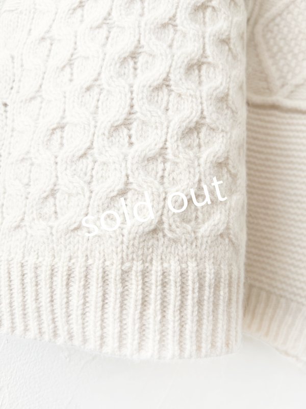 画像8: SO／アラン柄ワイドベスト・オートミール (8)