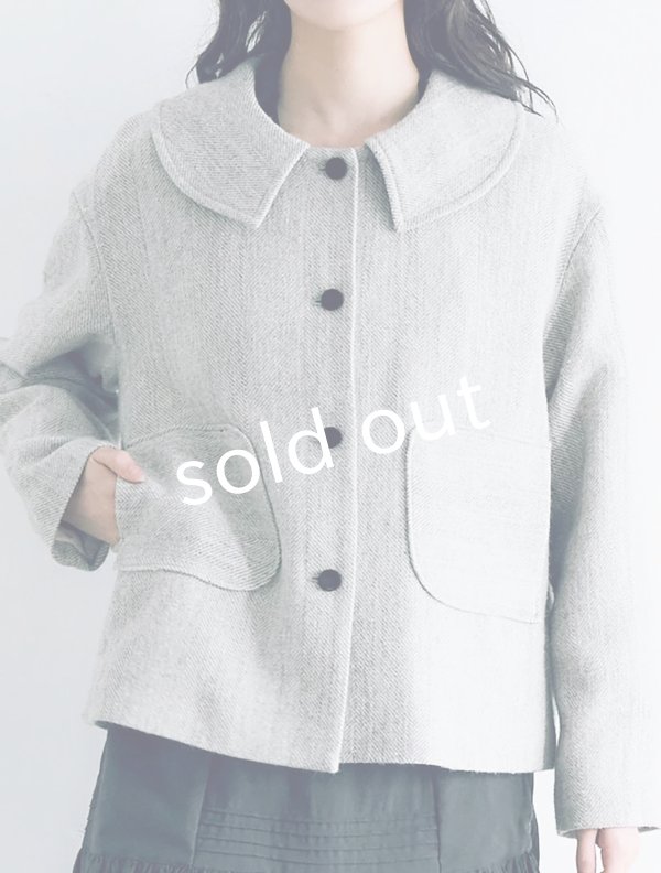 画像16: MAGALI /シェットランドウールリネンコート・ライトベージュ (16)