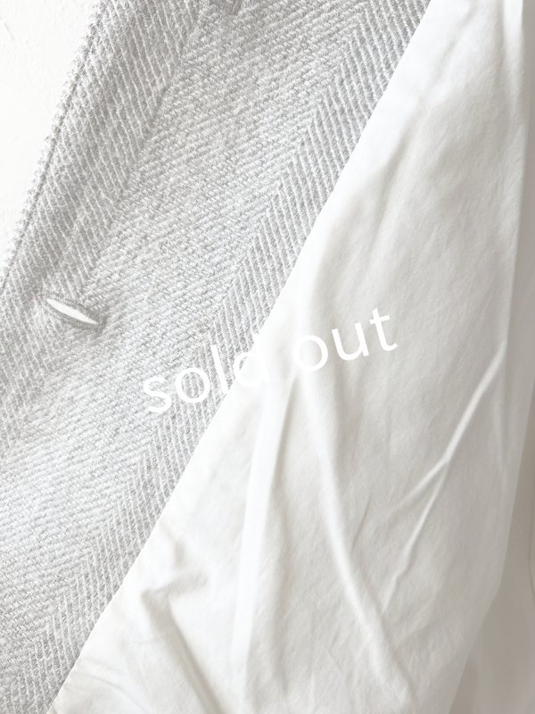 画像12: MAGALI /シェットランドウールリネンコート・ライトベージュ (12)