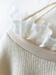 画像3: MAGALI /クォーターニットフリルプルオーバー・アイボリー (3)