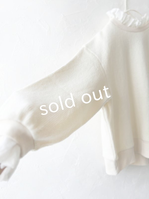 画像7: 【SALE】MAGALI /クォーターニットフリルプルオーバー・アイボリー (7)