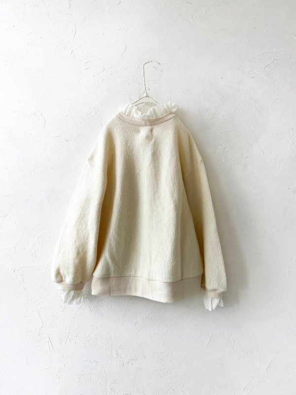画像10: MAGALI /クォーターニットフリルプルオーバー・アイボリー (10)