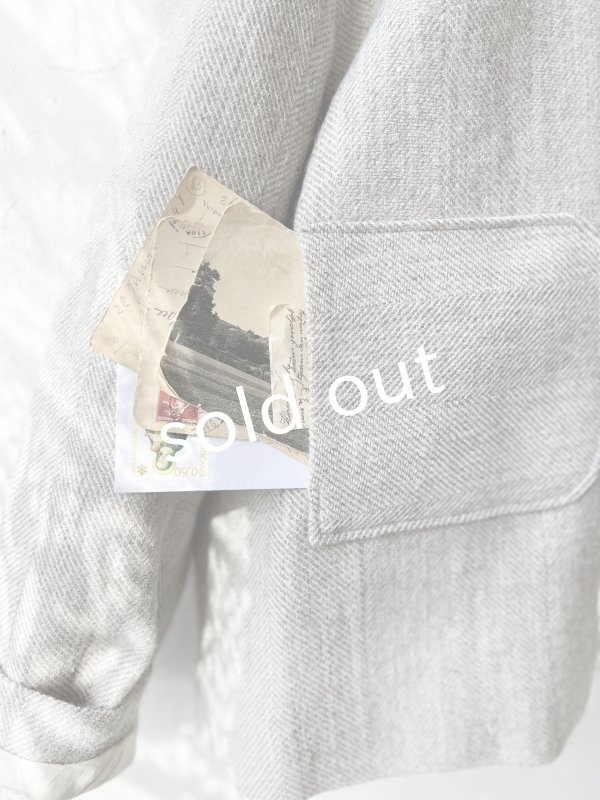 画像3: MAGALI /シェットランドウールリネンコート・ライトベージュ (3)