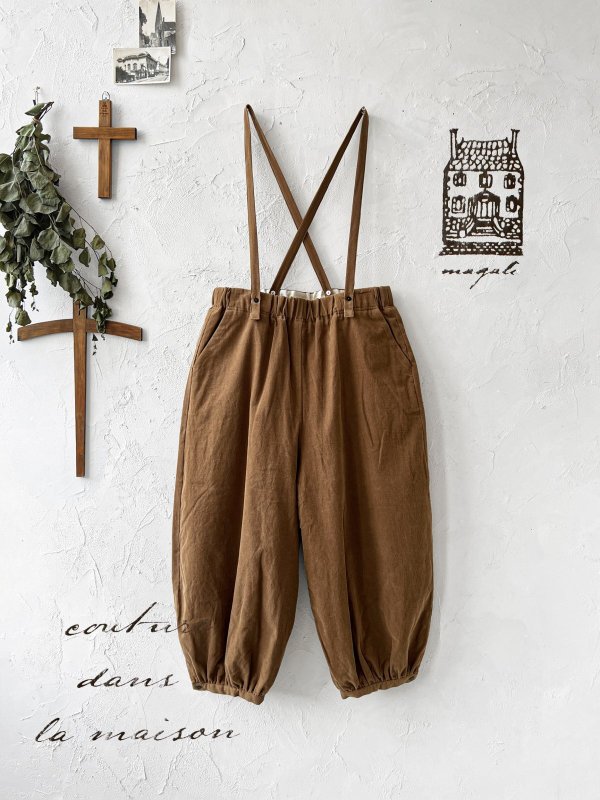 画像1: MAGALI /コーデュロイバルーンパンツ・ブラウン (1)