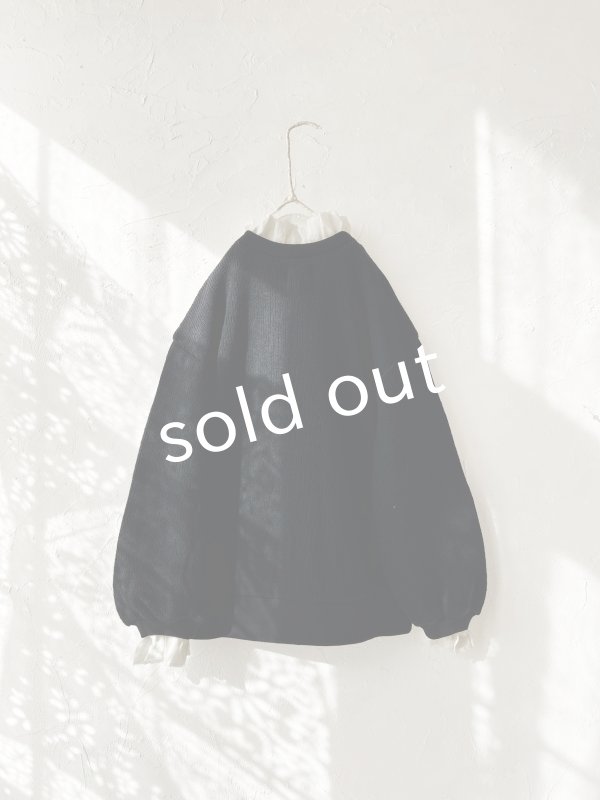 画像6: MAGALI /クォーターニットフリルプルオーバー・ブラック (6)