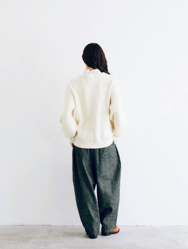 画像14: MAGALI /クォーターニットフリルプルオーバー・アイボリー (14)