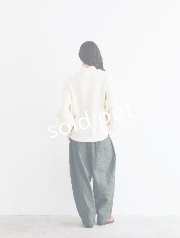 画像13: MAGALI /クォーターニットフリルプルオーバー・ブラック (13)