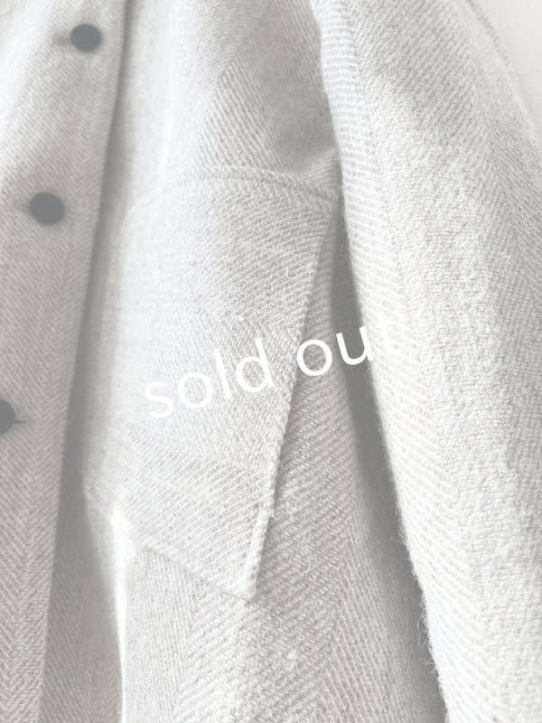 画像4: MAGALI /シェットランドウールリネンコート・ライトベージュ (4)