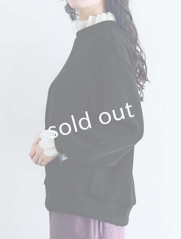 画像9: MAGALI /クォーターニットフリルプルオーバー・ブラック (9)