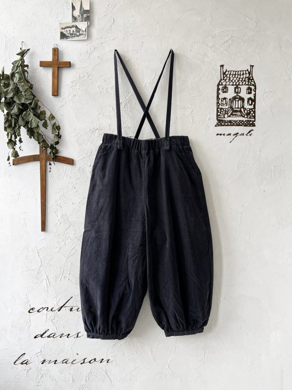 画像2: MAGALI /コーデュロイバルーンパンツ・チャコール (2)