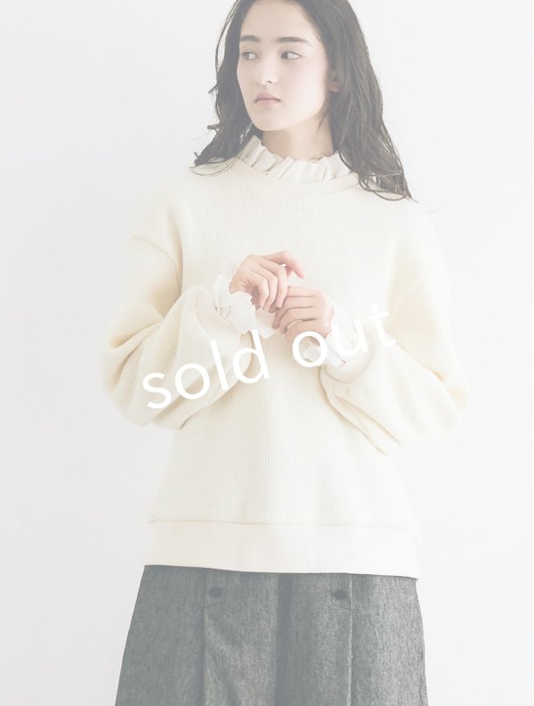 画像10: MAGALI /クォーターニットフリルプルオーバー・ブラック (10)