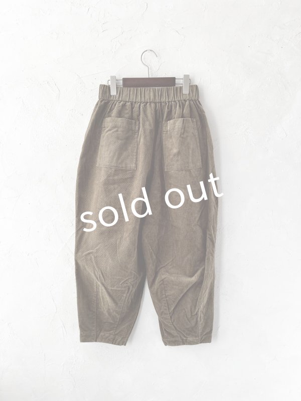 画像5: SO／綾コーデュロイカーブパンツ・カーキ (5)