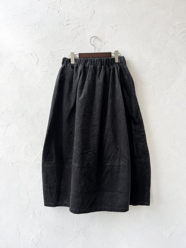 画像5: SO／綾コーデュロイコクーンスカート・チャコール (5)