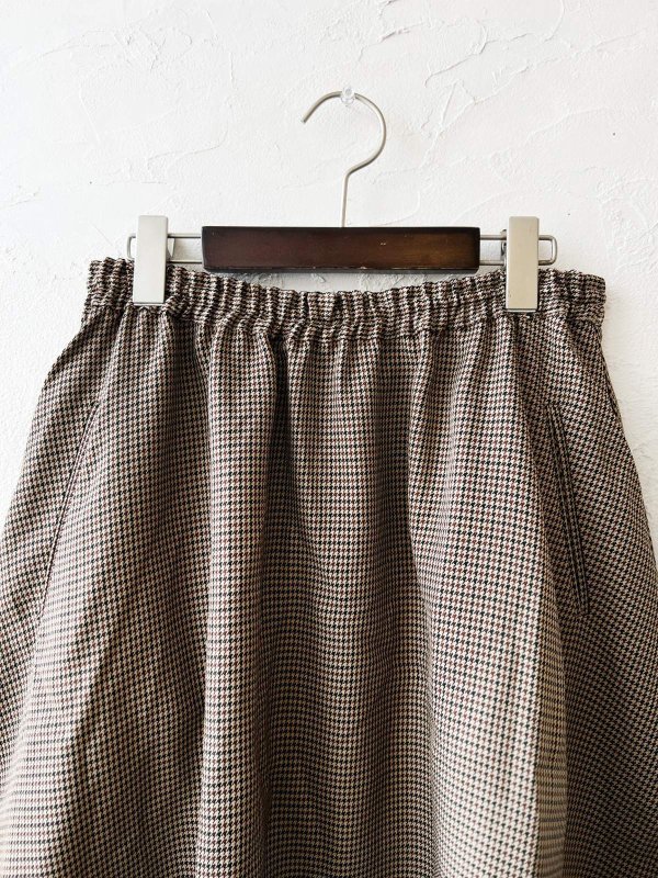 画像2: SO／ギャザーコクーンスカート・キャメルチドリ (2)