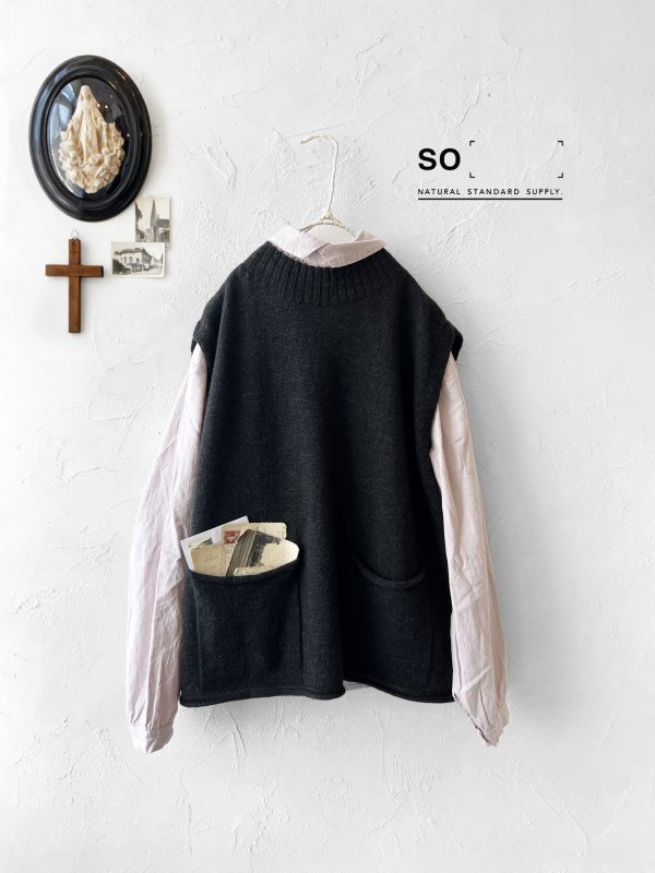 画像1: SO／くるりんポケットベスト・スミクロ (1)