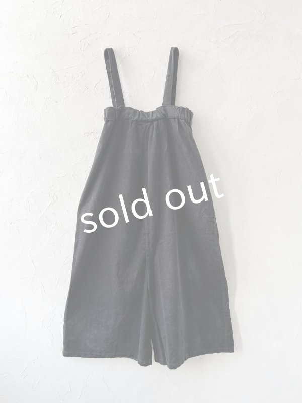 画像6: SO／綾コーデュロイサロペット・チャコール (6)