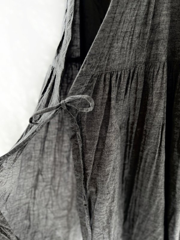 画像7: seasew.／103 起毛カシュクールワンピース・グレージュ (7)