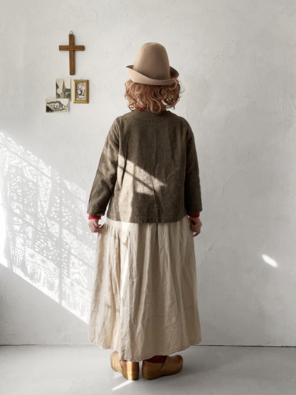 画像12: seasew.／103 ツイードノーカラージャケット・ブラウンチェック (12)