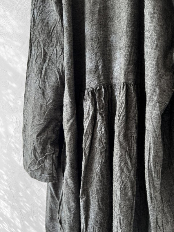 画像9: seasew.／103 起毛カシュクールワンピース・グレージュ (9)