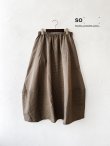 画像1: SO／ギャザーコクーンスカート・キャメルチドリ (1)