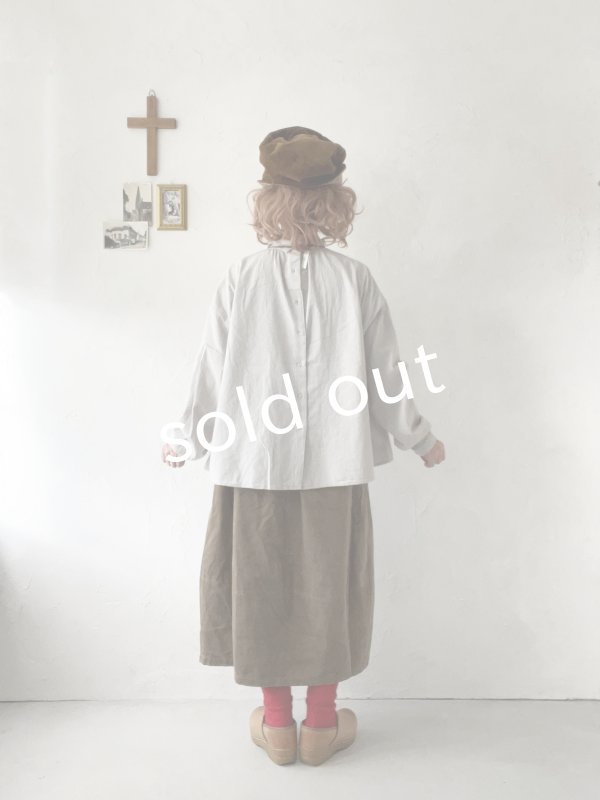 画像14: SO／綾コーデュロイコクーンスカート・カーキ (14)