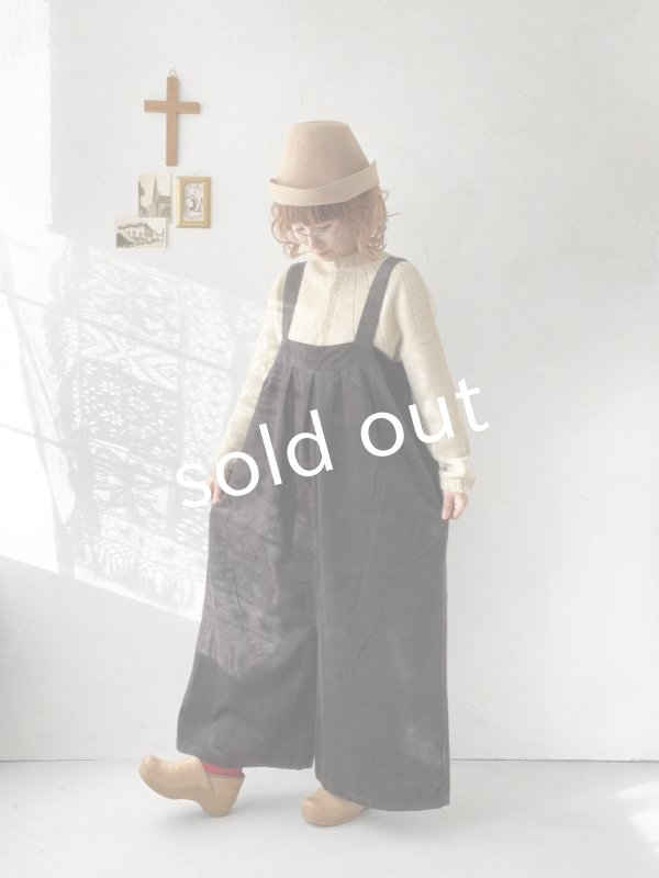 画像14: SO／綾コーデュロイサロペット・カーキ (14)