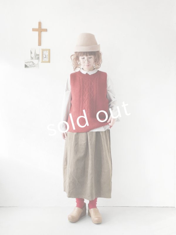 画像10: SO／後ろボタンニットベスト・オキシドレッド (10)