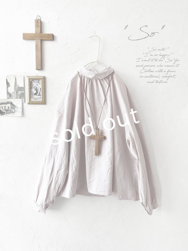 画像3: SO／重なり衿の2wayブラウス・ライトピンク (3)