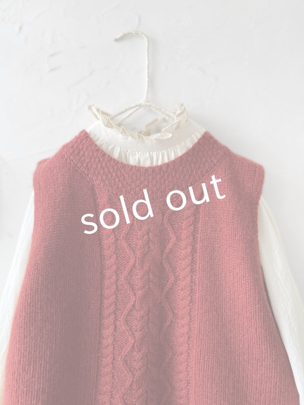 画像3: SO／後ろボタンニットベスト・オキシドレッド (3)