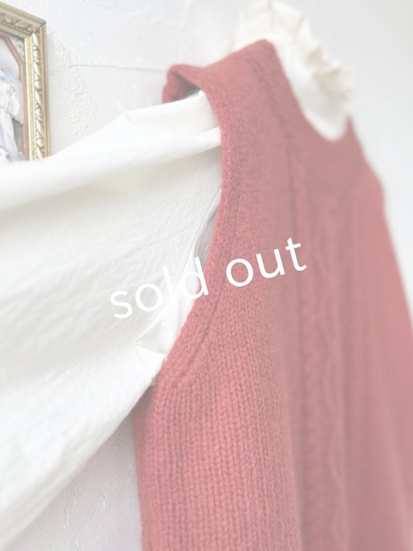 画像6: SO／後ろボタンニットベスト・オキシドレッド (6)